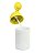 Squeeze de Polímero Branco com Tampa e Botão de Abertura na Cor Amarelo - 400ml - Imagem 3