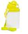 Squeeze de Polímero Branco com Tampa e Botão de Abertura na Cor Amarelo - 400ml - Imagem 1