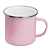Caneca de Metal Rosa com Borda Prata e Interior Branco - 325ml - Imagem 1