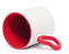 12 Caneca Branca para Sublimação com Alça e Interior Coração - Vermelha - Imagem 2