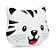 Kit Naninha de Plush com Almofada para sublimação - Tigre Branco - Imagem 2