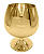 Taça de Vidro Cristal Sublimática Cromada Dourado Para Conhaque 635ml (Linha Elegance) - Imagem 1