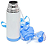 Garrafa Térmica para Sublimação em Aço Inox com Parede Dupla Infantil Tampa Azul - 350ml - Imagem 2