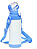 Garrafa Térmica para Sublimação em Aço Inox com Parede Dupla Infantil Tampa Azul - 350ml - Imagem 1