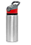 Squeeze de Alumínio Prata para Sublimação com Bico Automático Tampa Vermelha - 600ml - Imagem 2