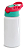 Squeeze de Alumínio Branco Infantil para Sublimação com Bico Automático Tampa Vermelha e Tiffany - 500ml - Imagem 1