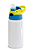 Squeeze de Alumínio Branco Infantil para Sublimação com Bico Automático Tampa Azul e Amarelo - 500ml - Imagem 2