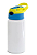 Squeeze de Alumínio Branco Infantil para Sublimação com Bico Automático Tampa Azul e Amarelo - 500ml - Imagem 1