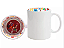 Caneca Branca de Cerâmica Resinada para Sublimação com Interior Personalizado com Tema Feliz Natal - Imagem 1