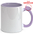 Caneca para Sublimação de Cerâmica Branca com Alça Soft e Interior Lilás - Imagem 1