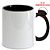 Caneca para Sublimação de Cerâmica Branca com Alça Soft e Interior Preta - Imagem 1