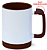 Caneca para Sublimação de Cerâmica Branca com Alça Soft e Base em Silicone com Interior Marrom - Imagem 1