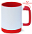 Caneca para Sublimação de Cerâmica Branca com Alça Soft e Base em Silicone com Interior Vermelha - Imagem 1