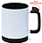 Caneca para Sublimação de Cerâmica Branca com Alça Soft e Base em Silicone com Interior Preta - Imagem 1