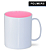 Caneca para Sublimação de Plástico Polímero Branco com interior Rosa Bebê - Imagem 1
