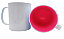 Caneca para Sublimação de Plástico Polímero Branco com interior Rosa Chiclete - Imagem 1