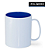Caneca para Sublimação de Plástico Polímero Branco com Interior Azul Royal - Imagem 1