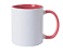 Caneca para Sublimação de Cerâmica Branca com Alça e Interior Pessego - 1 Unidade - Imagem 1
