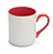 Caneca Imperial Cerâmica Branca para Sublimação com Alça e Interior Colorido Rosa - 325ml - Imagem 1