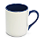 Caneca Imperial Cerâmica Branca para Sublimação com Alça e Interior Colorido Azul - 325ml - Imagem 1