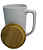 Caneca Cerâmica Breeze Branca Fosca para Sublimação com Tampa Bambu sem Silicone - 470ml - Imagem 2