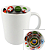 Caneca para Sublimação Branca com Interior Temático Bandeira dos Países - Imagem 1