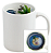 Caneca para Sublimação Branca com Interior Temático Praia - Verão Tropical - Imagem 1