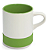 Caneca Cerâmica Branca para Sublimação com Interior e Cinta em Silicone Verde Claro - 350ml - Imagem 1