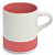 Caneca Cerâmica Branca para Sublimação com Interior e Cinta em Silicone Rosa - 350ml - Imagem 1
