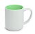 Caneca Cerâmica Branca para Sublimação Matte Interior Verde Claro - 325ml - Imagem 1