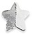 OBM - Aplique de Lantejoulas Estrela Prata e Branco - 19cm - Imagem 1