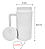 Copo Térmico para Sublimção Aço Inox Fosco com Canudo na Cor Branco - 1,5 Lts - Imagem 2