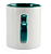 Caneca Love Branca para Sublimação com Alça e Interior Verde Escuro - 325ml - Imagem 2