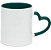 Caneca Love Branca para Sublimação com Alça e Interior Verde Escuro - 325ml - Imagem 1