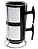 Torre de 2 Xícaras Tarja Preta com Suporte - 325ml - Modelo Majestic - Imagem 1