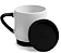 Caneca Branca Imperial com Alça Soft, Tampa e Base em Silicone - Preta 400ml - Imagem 2