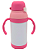 Garrafa Térmica para Sublimação em Aço Inox com Pegador Infantil e Alça Corda Rosa - 330ml - Imagem 1