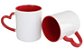 Caneca Love Branca para Sublimação com Alça e Interior Vermelho - 1 Unidade - Imagem 1