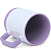 Caneca para Sublimação de Cerâmica Branca com Alça Soft e Base em Silicone com Interior Lilás - Imagem 2