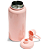 GARRAFA TÉRMICA SUBLIMAÇÃO PAREDE DUPLA TAMPA CANTIL ROSA - 900M - Imagem 2