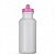 Squeeze Plástico branco 500ml Tampa bico ( silicone ) Rosa - Imagem 1