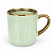Caneca Imperial Cerâmica Verde para Sublimação com Alça e Borda Cromada Ouro - 400ml - Imagem 1