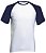 CAMISETA POLIESTER RAGLAN BRANCA/AZUL - Imagem 1