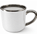 Caneca Imperial de Cerâmica Branca para Sublimação com Alça e Borda Cromada Prata – 400ml - Imagem 1