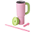 Copo Térmico Inox Funny Rosa de 1100ml - Imagem 3