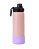 Garrafa Térmica Para Sublimação de Inox Rosa Fosca Com Base de Silicone Lilás de 500ml - Imagem 1