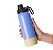 Garrafa Térmica Para Sublimação de Inox Azul Fosca Com Base de Silicone Amarela de 500ml - Imagem 3