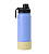 Garrafa Térmica Para Sublimação de Inox Azul Fosca Com Base de Silicone Amarela de 500ml - Imagem 1