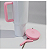 Copo Térmico para Sublimação Aço Inox Branco com Alça e Canudo na Cor Rosa - 1200ml - Imagem 2