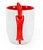 Caneca Com Colher vermelha Resinada Para Sublimação - Imagem 2